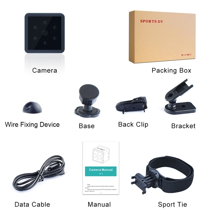 MD25 1080P Wearable Smart HD Camera Wireless Sport Camera, Support Infrared Night Vision / Motion Detection / TF Card, MD25 MD25 1080P Wearable Smart HD Camera Wireless Sport Camera, Support Infrared Night Vision / Motion Detection / TF Card, MD25